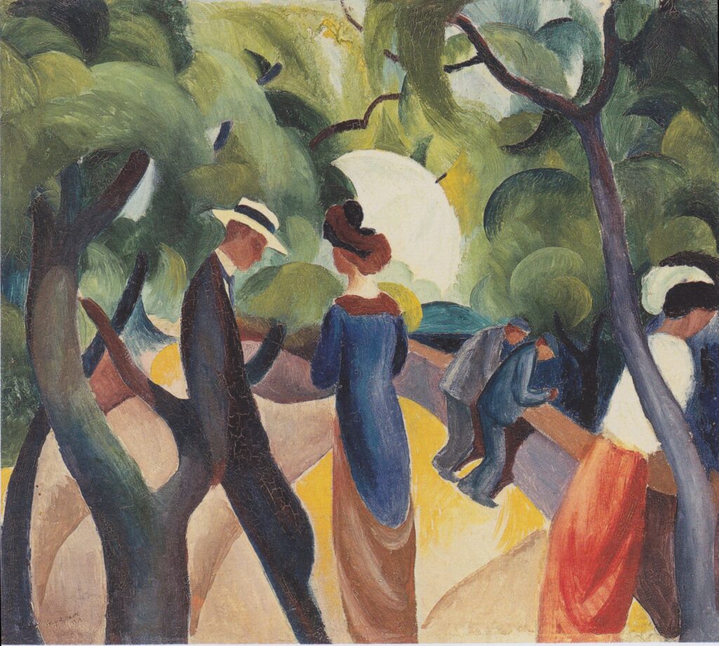 Promenade (1913) - August Macke Tablo