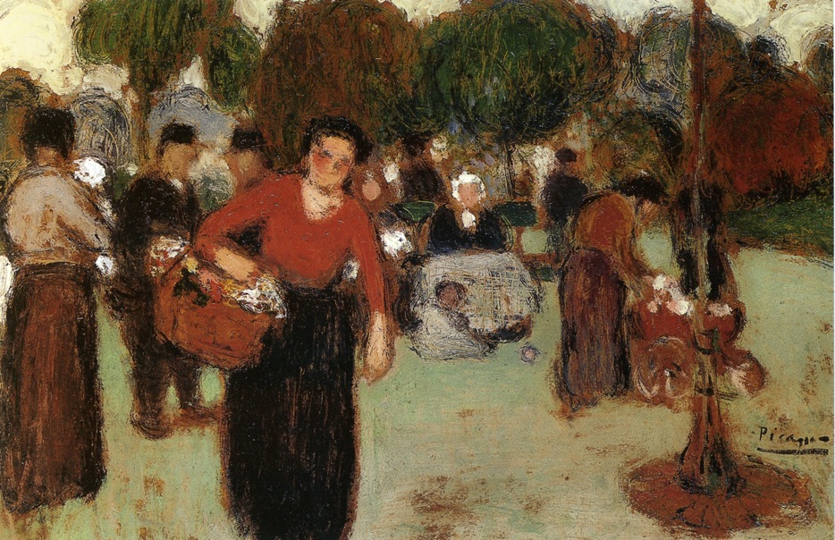 Public Garden (1901) - Pablo Picasso Tablo
