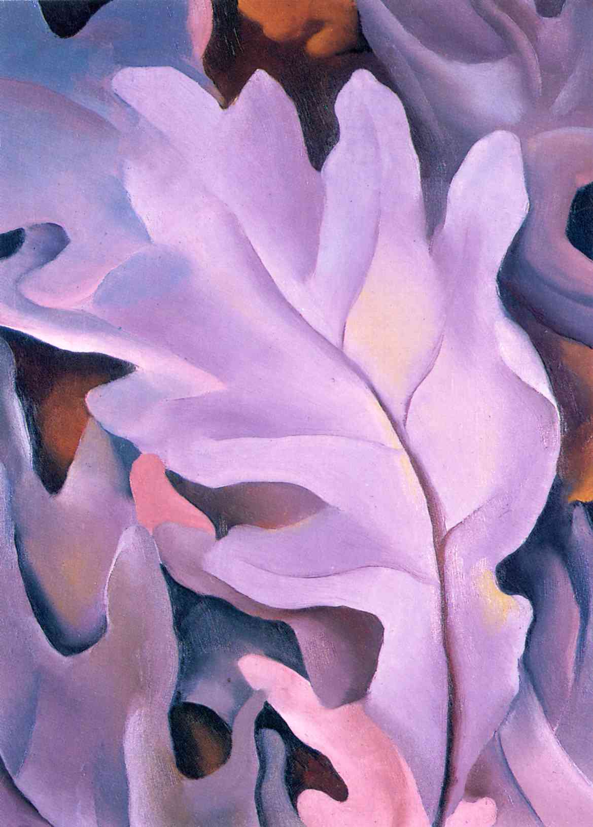 Purple Leaves (1922) - Georgia O'Keeffe Tablo