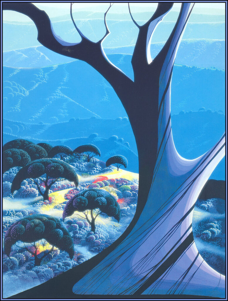 Purple Treeand Mountains - Eyvind Earle Tablo