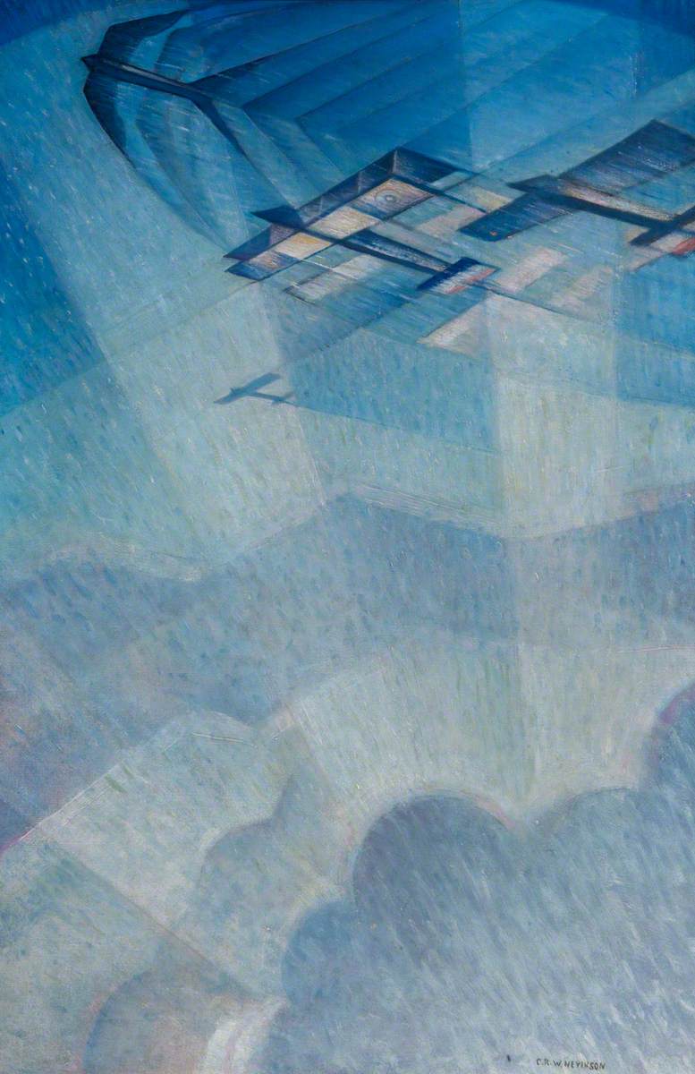 Pursuing a Taube (1915) - C. R. W. Nevinson Tablo