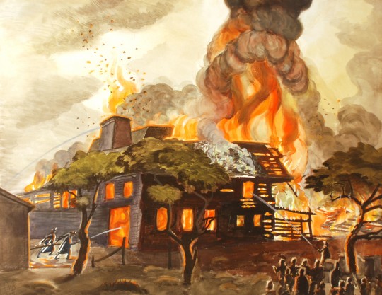 Pyramid of Fire (1929) - Charles E. Burchfield Tablo