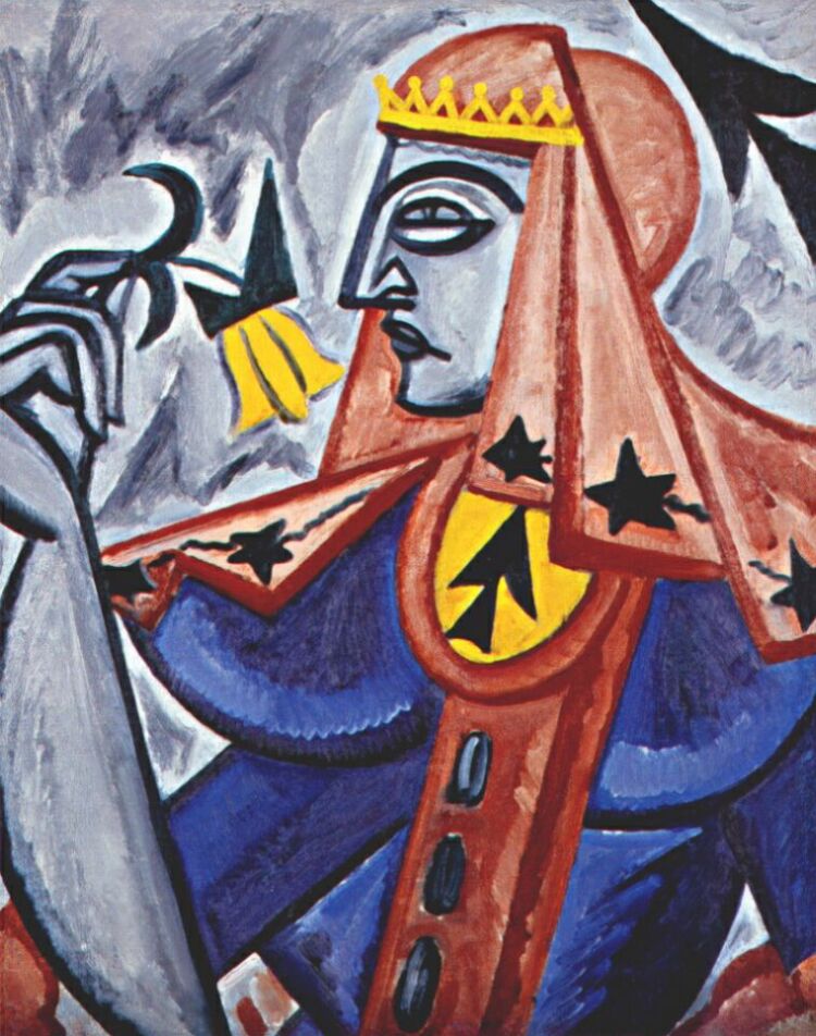 Queen of spades (1912) - Olga Rozanova Tablo