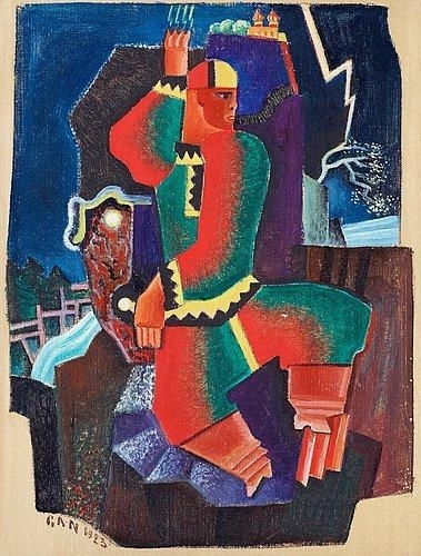 Rödgrön figur (1923) - Gösta Adrian-Nilsson Tablo