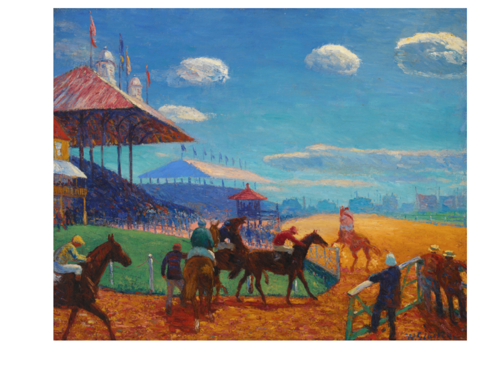 Race track (1909) - William James Glackens Tablo