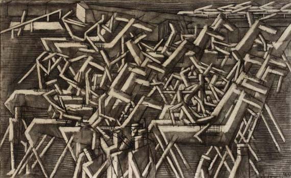 Racehorses (1913) - David Bomberg Tablo