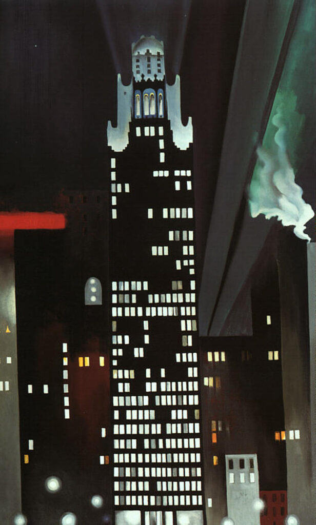 Radiator Building – Night, New York (1927) - Georgia O'Keeffe Tablo