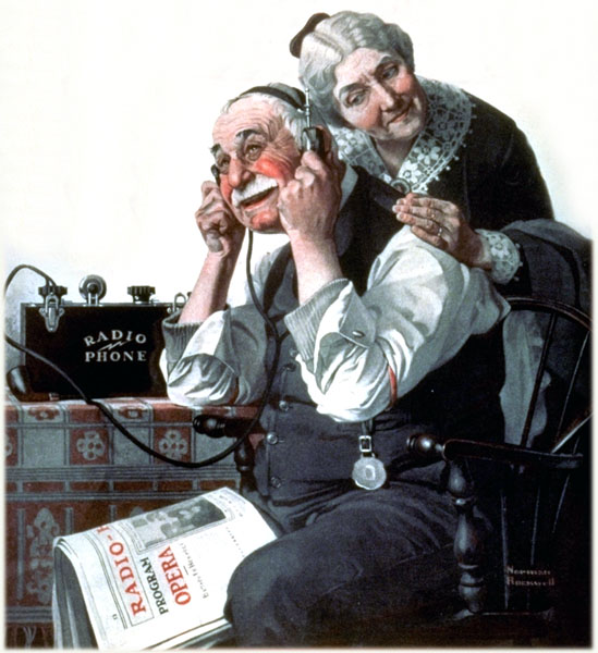 Radio Phone (1922) - Norman Rockwell Tablo