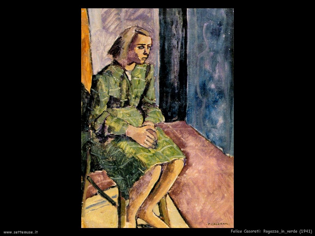 Ragazza in verde (1941) – Felice Casorati Tablo