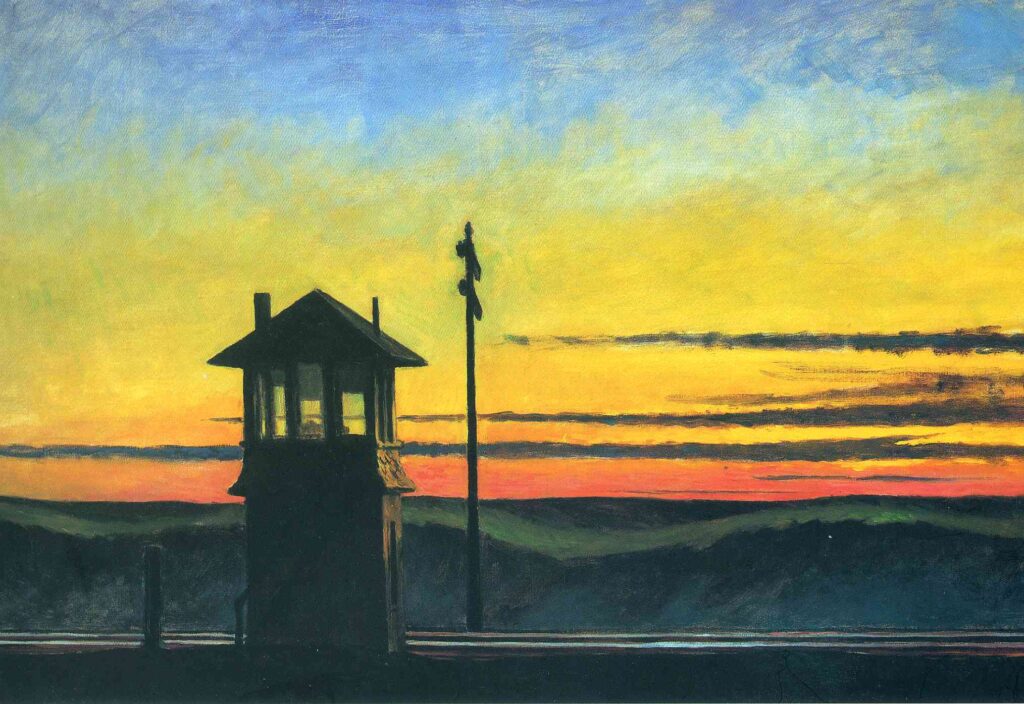 Railroad Sunset (1929) - Edward Hopper Tablo