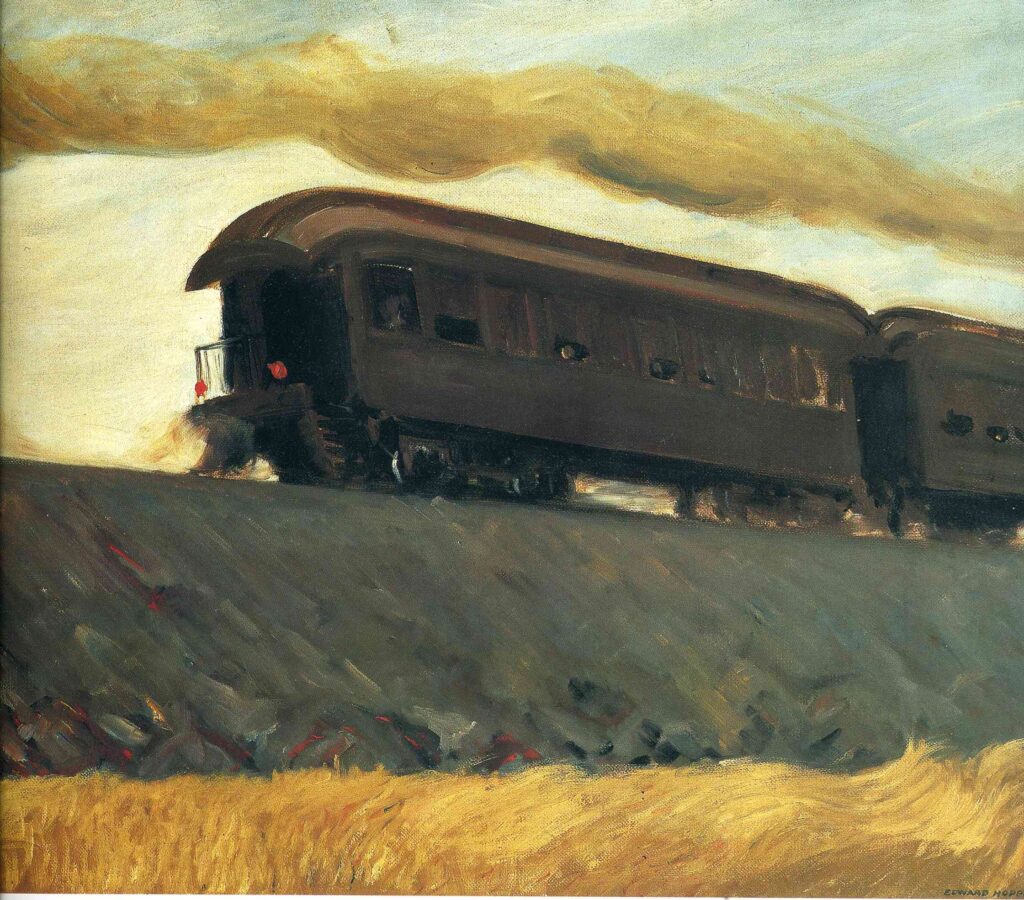 Railroad Train (1908) - Edward Hopper Tablo