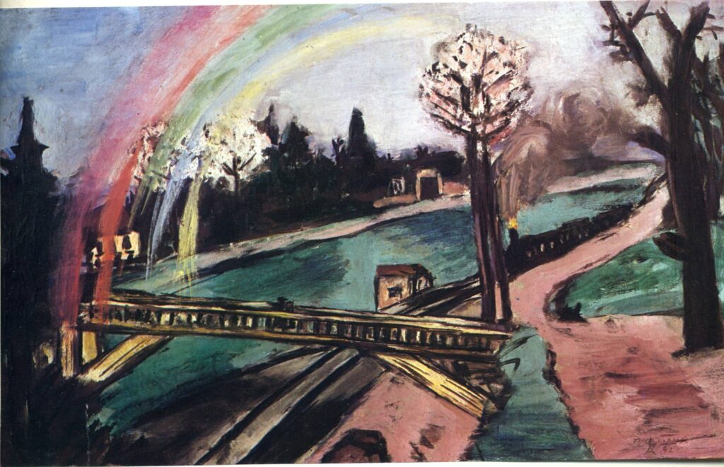 Railway Bridge and Rainbow (1942) - Max Beckmann Tablo