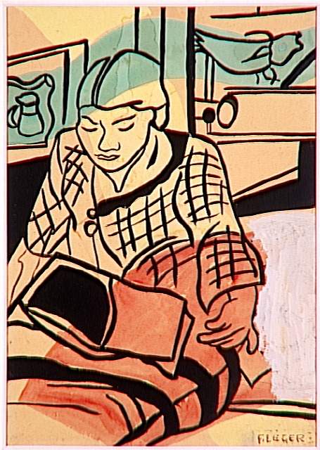Reading (1948) - Fernand Léger Tablo
