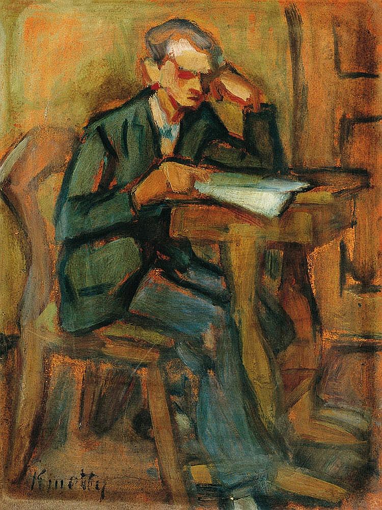 Reading Self Portrait - Kmetty János Tablo