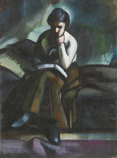 Reading Woman (1910) - Kmetty János Tablo