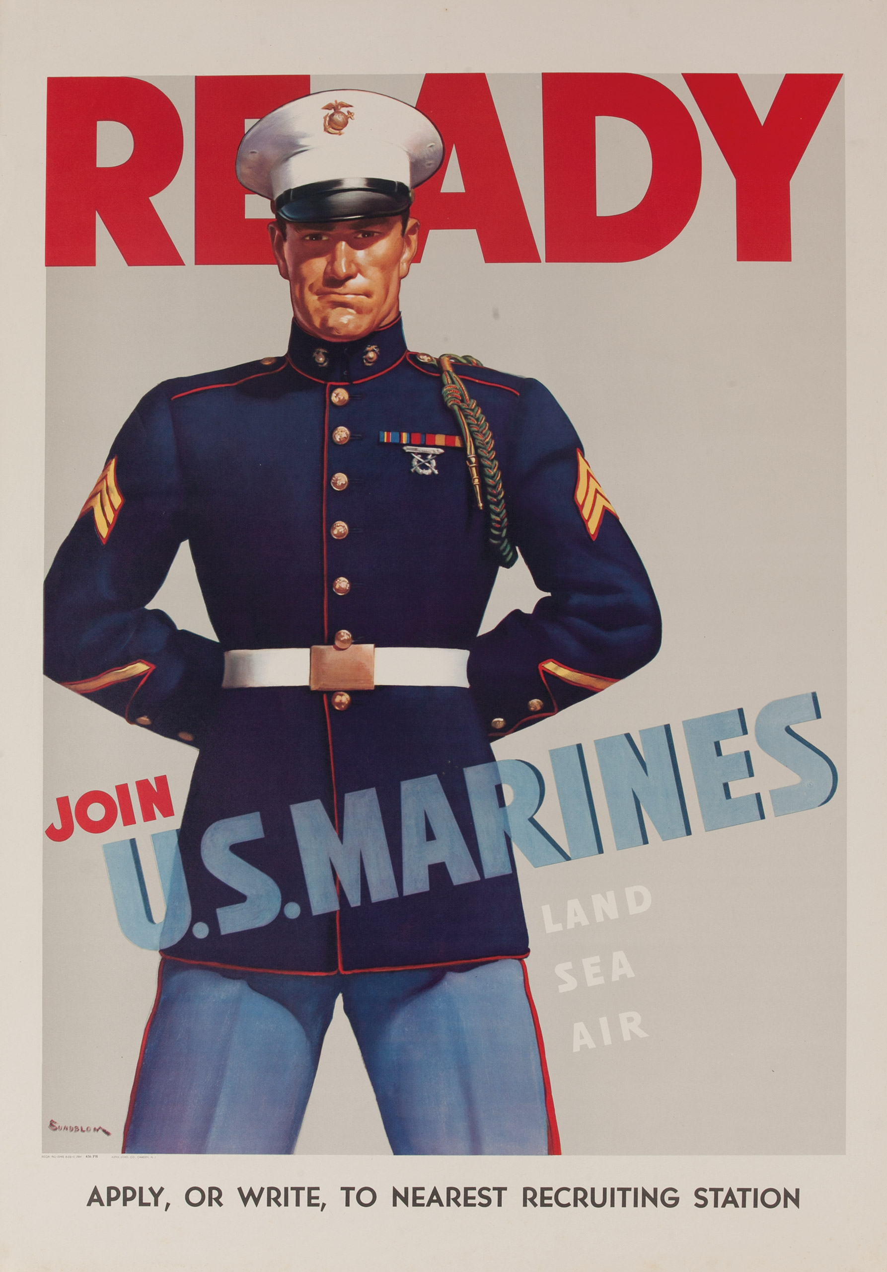 ReadyJoin U.S. Marine (1942) - Haddon Sundblom Tablo