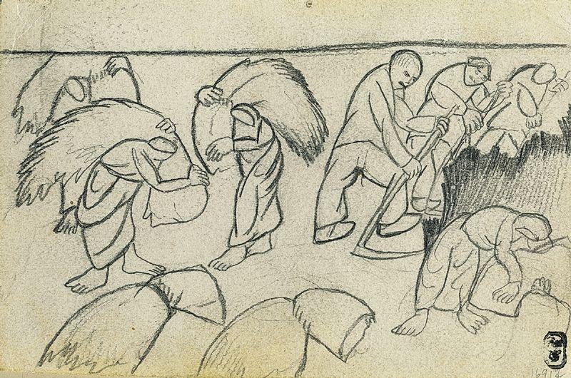 Reaping (1911) - Kazimir Malevich Tablo
