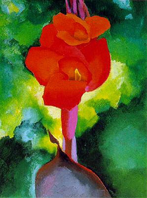 Red Canna - Georgia O'Keeffe Tablo