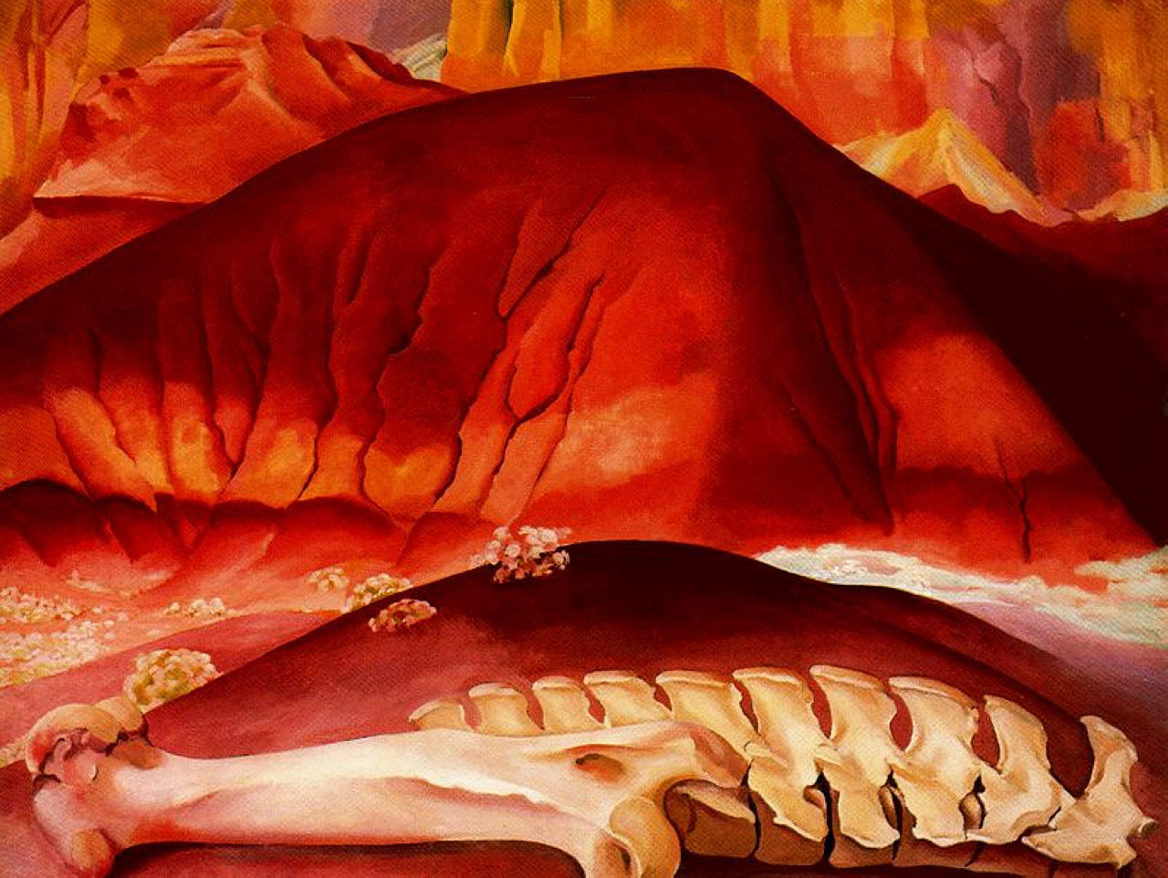 Red Hills and Bones - Georgia O'Keeffe Tablo