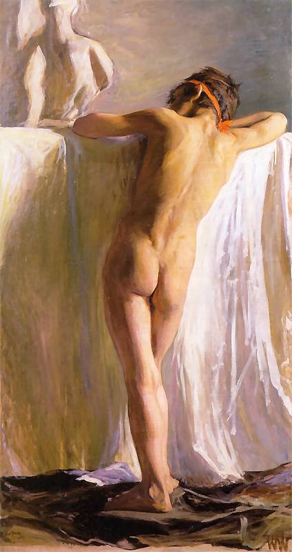 Red Ribbon (1896) - Wojciech Weiss Tablo