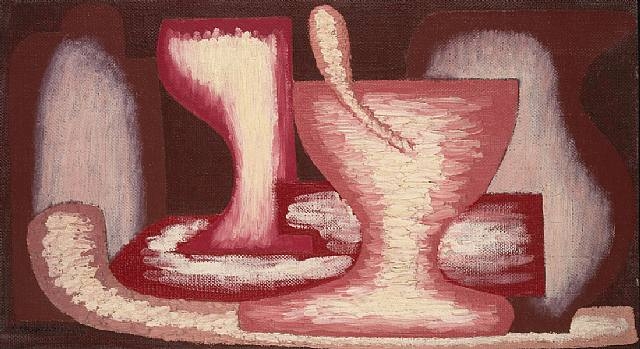 Red Still Life N2 (1926) - Serge Charchoune Tablo