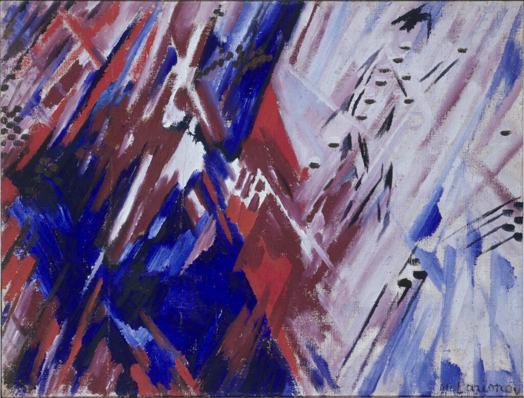 Red and Blue Rayonism (Beach) (1911) - Mikhail Larionov Tablo