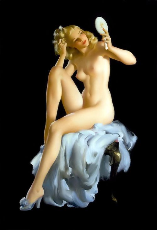 Reflections of Me, Colson, Calendar illustration (1940) - Haddon Sundblom Tablo