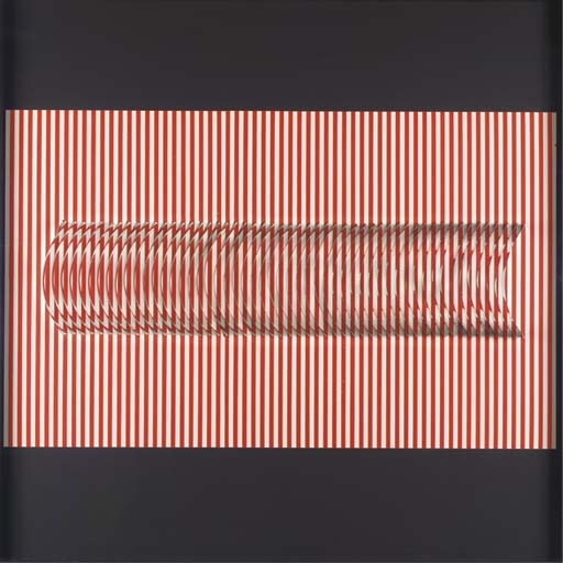 Relief rouge à déplacement – Julio Le Parc Tablo