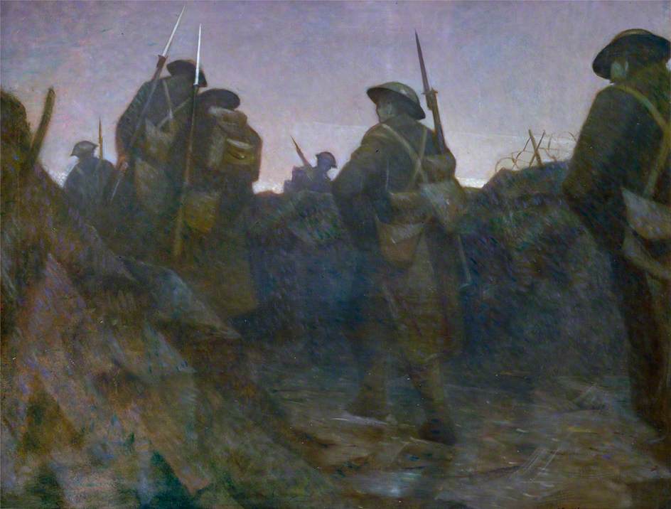 Reliefs at Dawn (1917) - C. R. W. Nevinson Tablo
