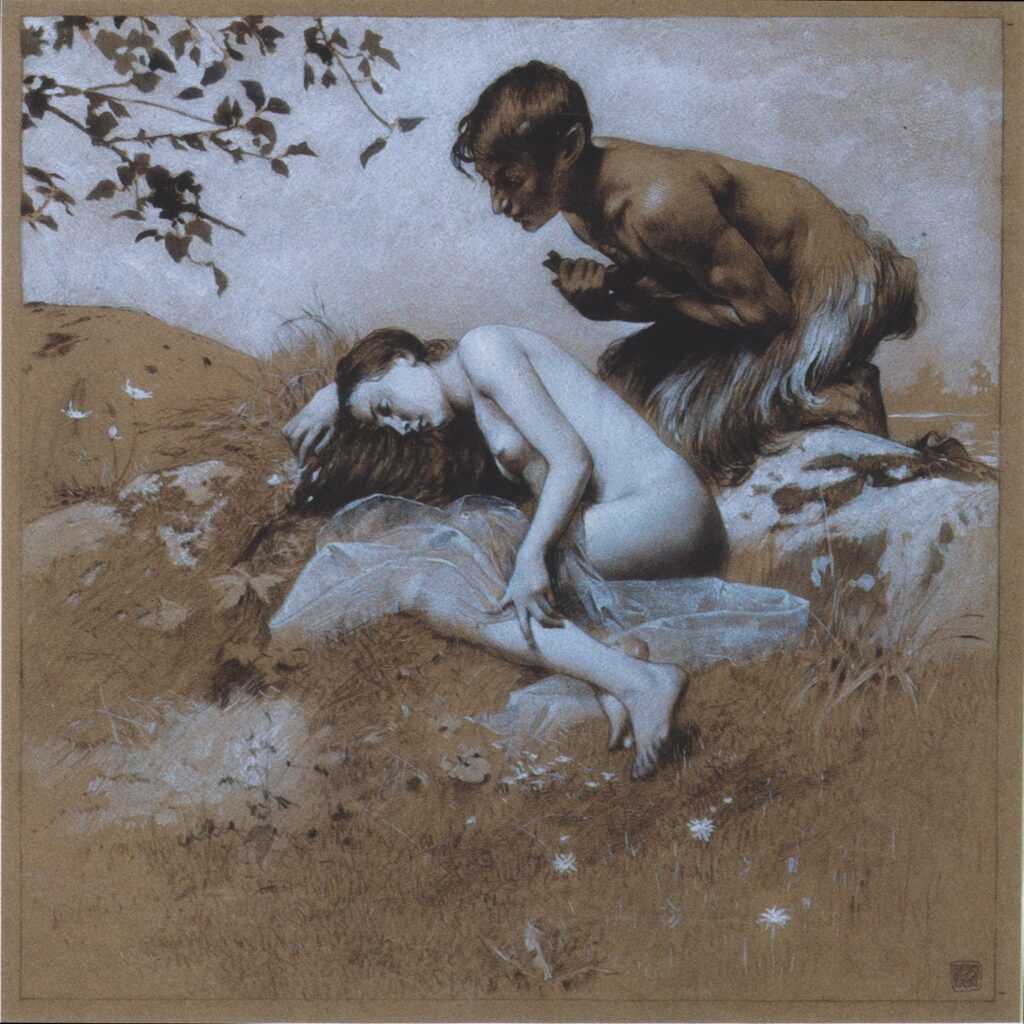 Reproduction template for the leaf for Gerlach's love allegories. New Series, Plate 35 (1895) - Koloman Moser Tablo