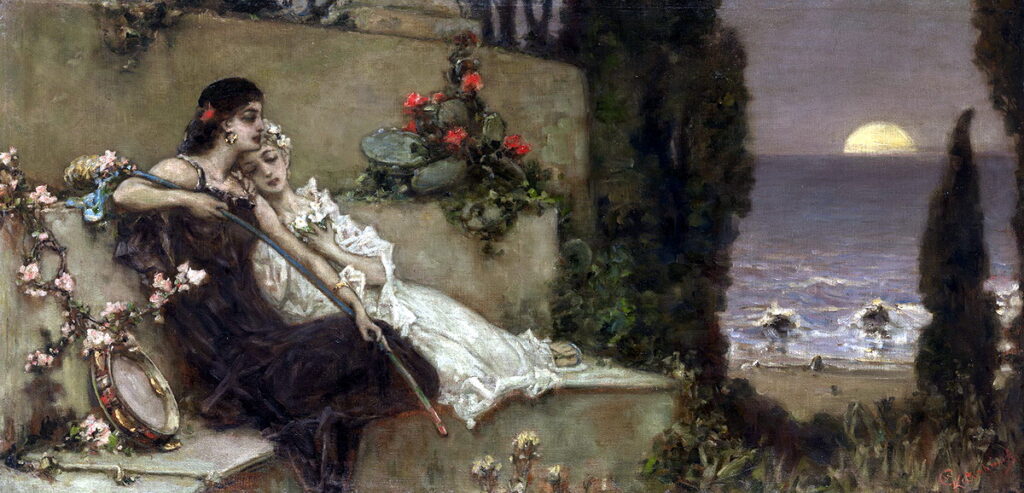 Resting by the Shore - Wilhelm Kotarbinski Tablo