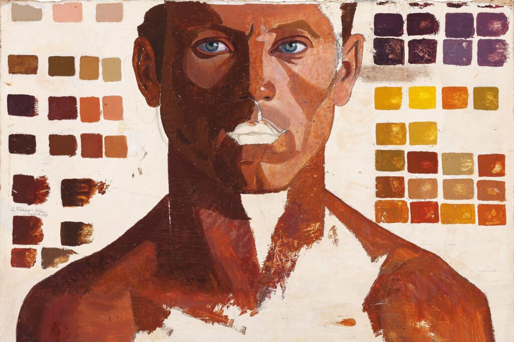Retrato De Hombre Con Escala De Colores - Maruja Mallo Tablo