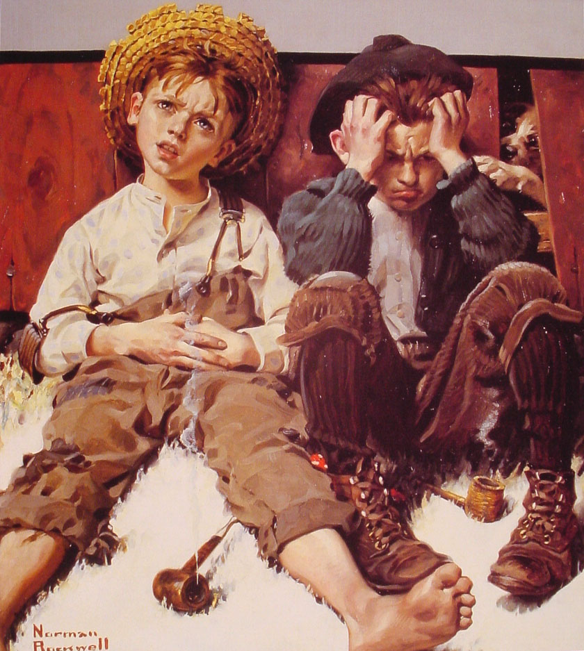 Retribution (1920) - Norman Rockwell Tablo