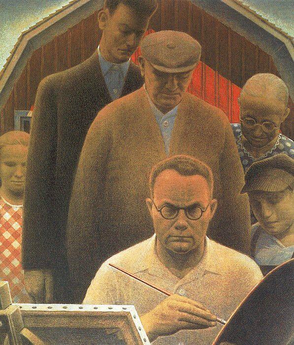 Return From Bohemia (1935) - Grant Wood Tablo