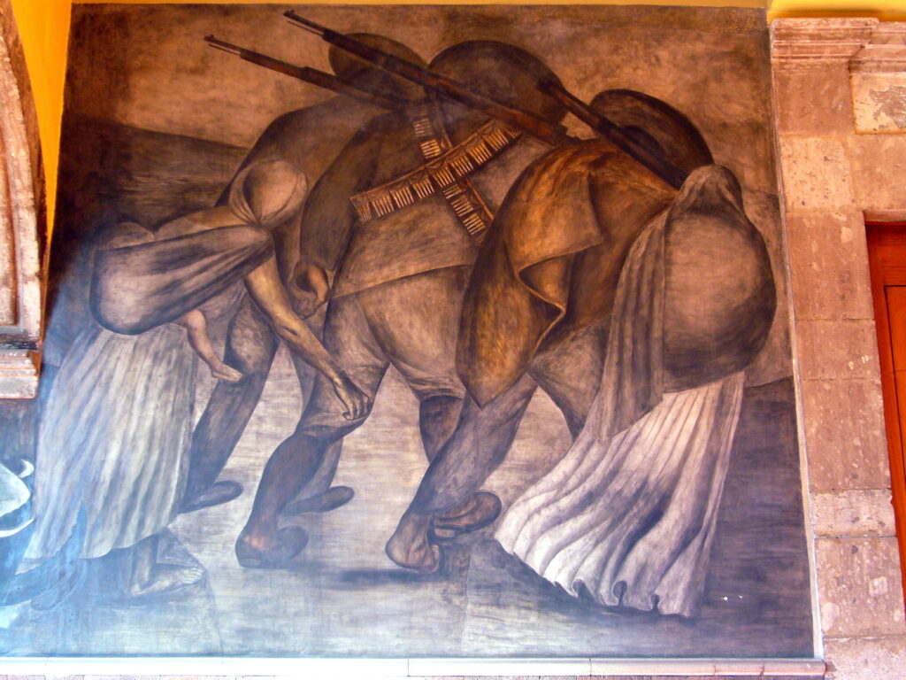 Revolutionaries on the march (1924) - José Clemente Orozco Tablo