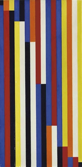 Rhythmische Progression drei gleicher Farbgruppen (1952) – Richard Paul Lohse Tablo