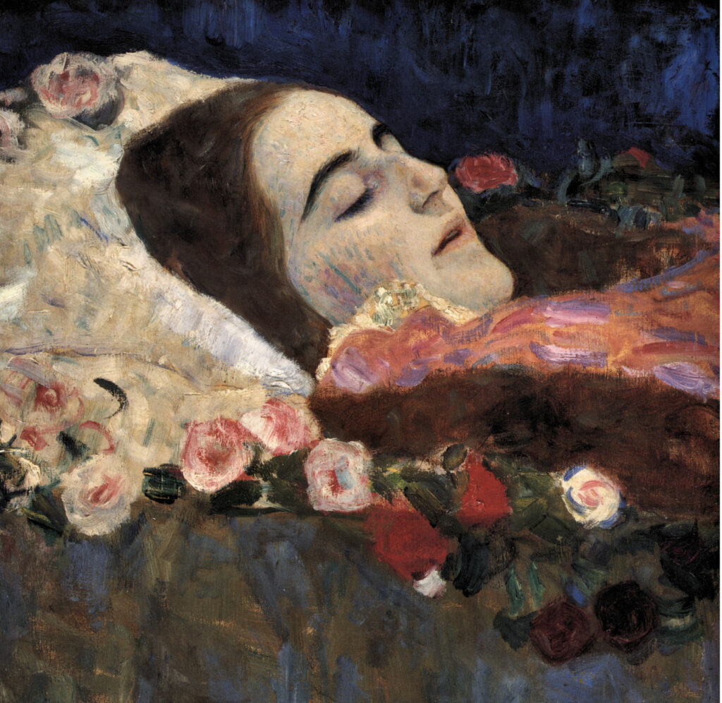 Ria Munk on Her Deathbed (1912) - Gustav Klimt Tablo