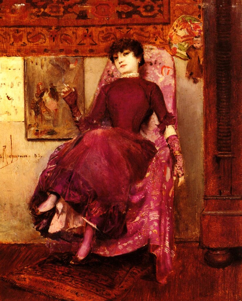 Ritratto Della Moglie (1883) - Georges Rochegrosse Tablo