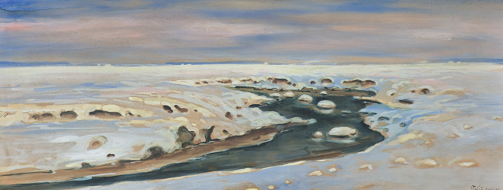 River Among Snow (1917) - Julian Fałat Tablo