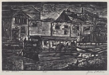 River Boat (C & O Canal, D.C.) (1940) – James Lesesne Wells Tablo