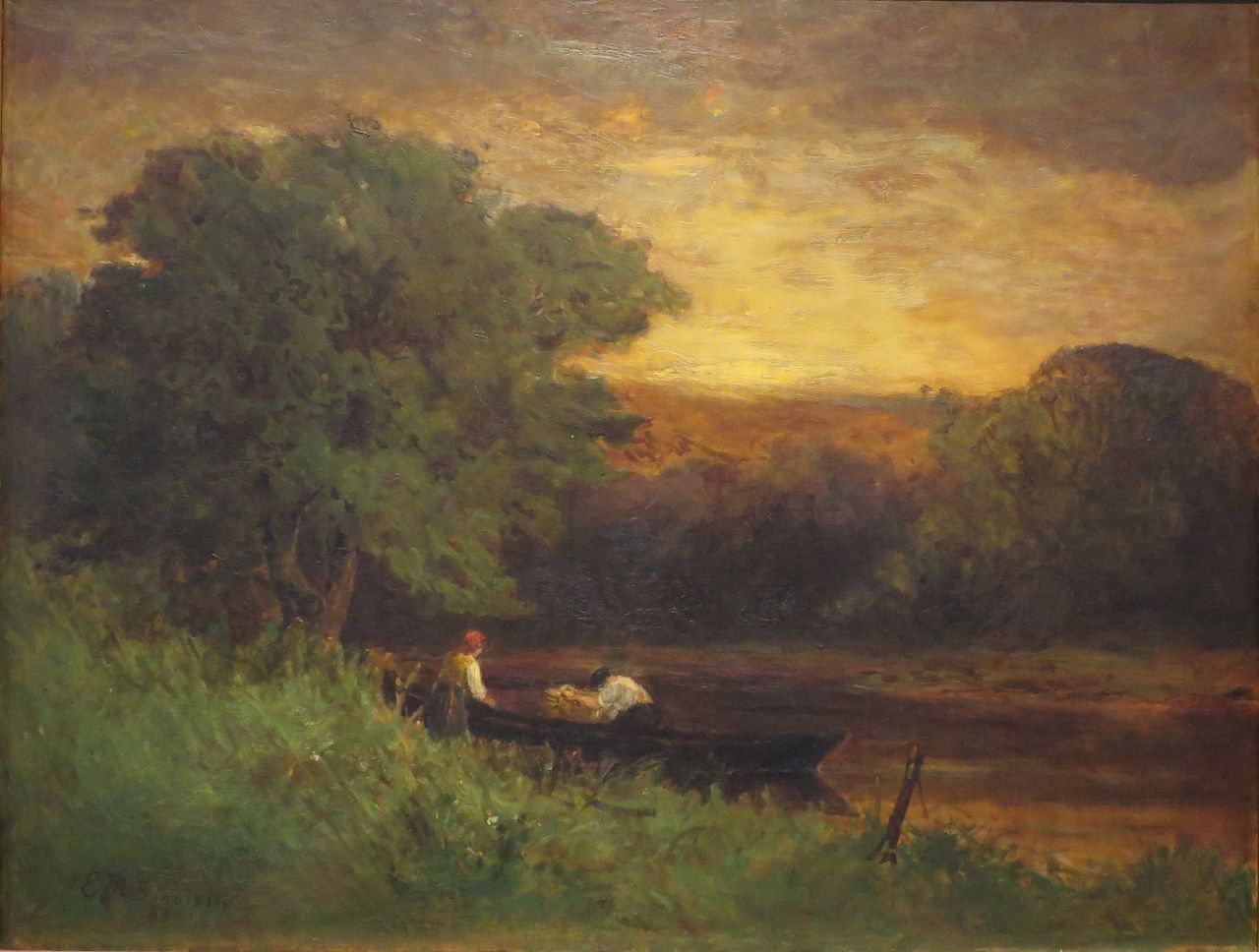 River Scene (1883) - Edward Mitchell Bannister Tablo
