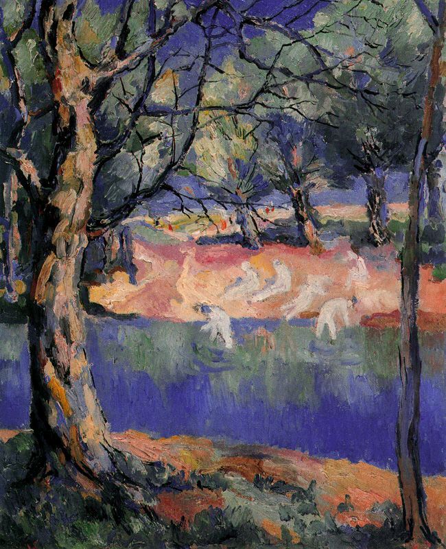 River in Forest (1908) - Kazimir Malevich Tablo
