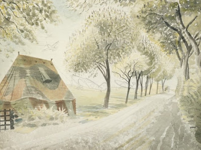 Road by an airfield – Eric Ravilious Tablo