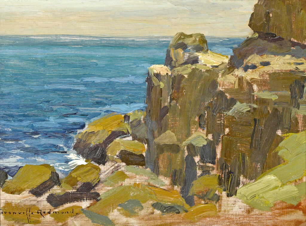 Rocky Cliffs, Catalina Island - Granville Redmond Tablo