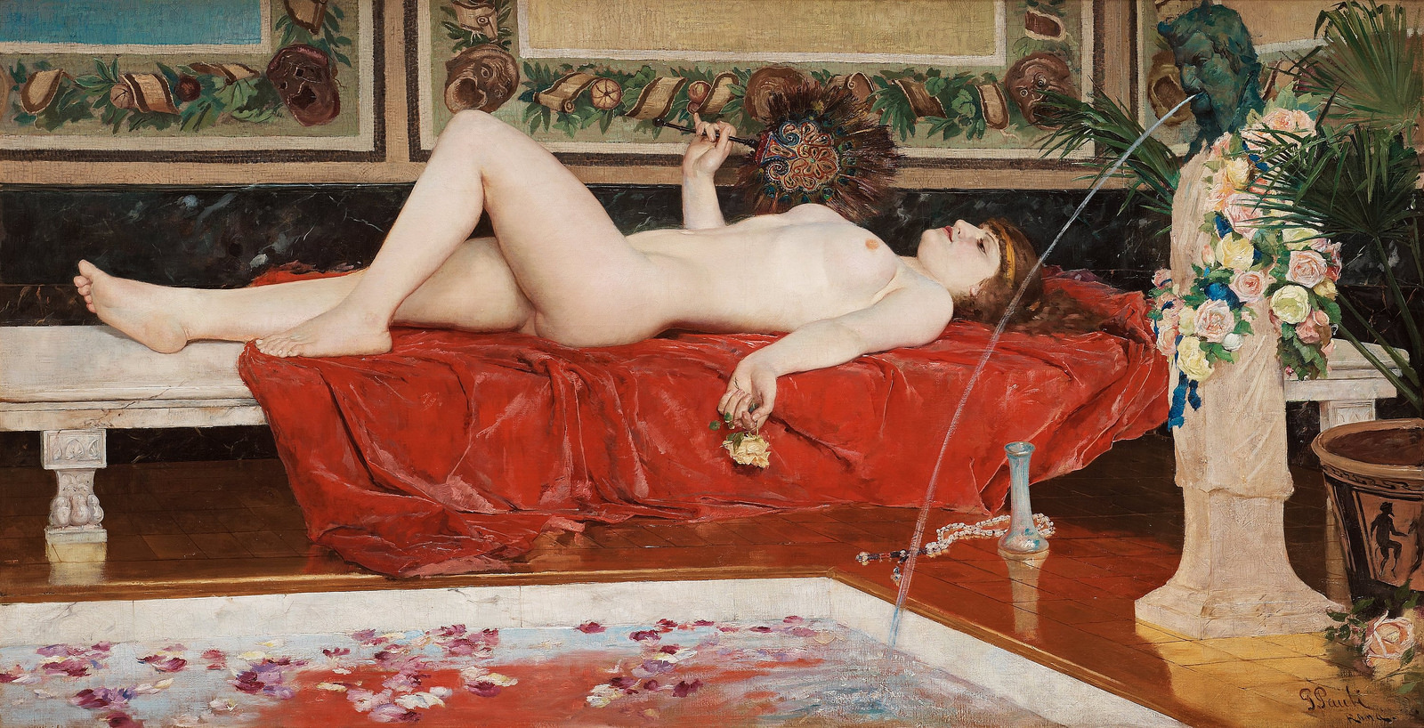 Roman Bath, Odalisque (1881) - Georg Pauli Tablo