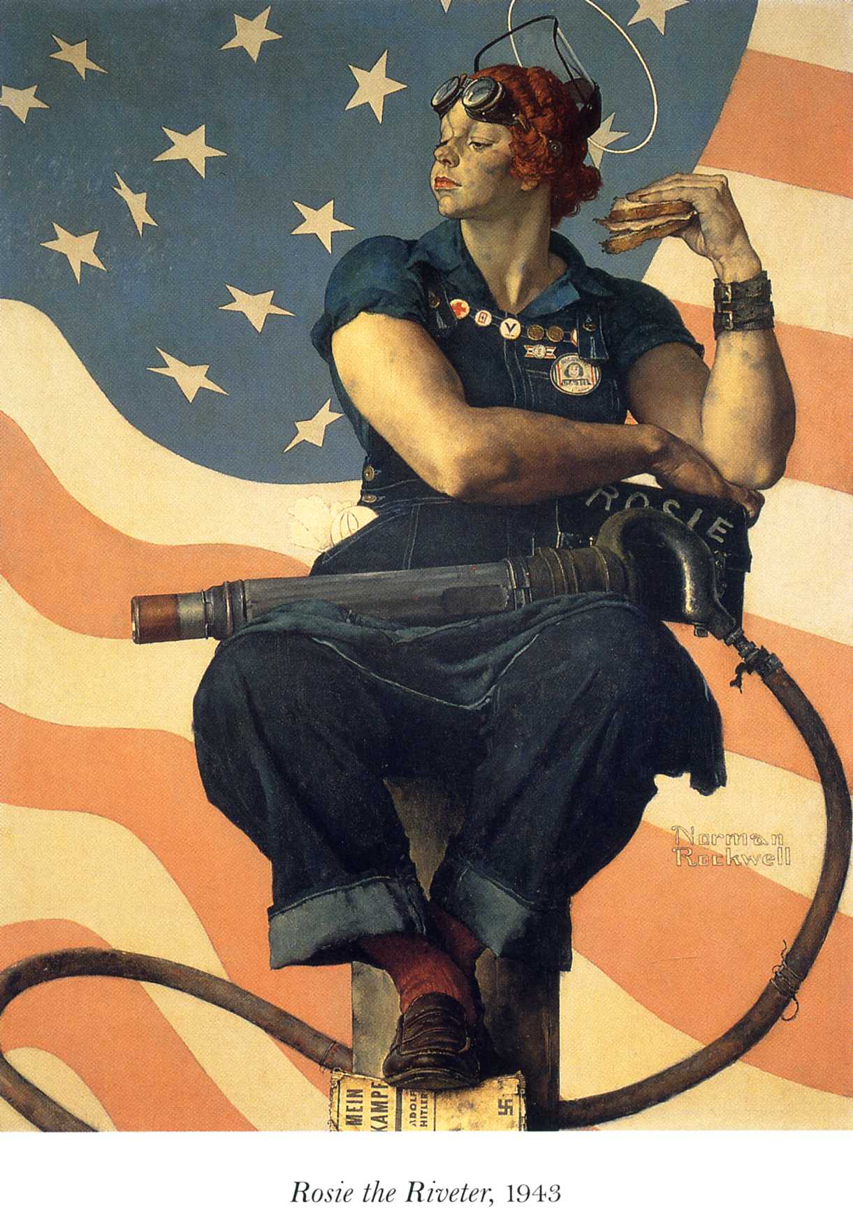 Rosie the Riveter (1943) - Norman Rockwell Tablo