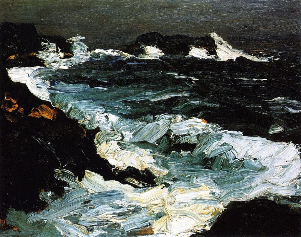 Rough Seas near Lobster Point (1903) - Robert Henri Tablo
