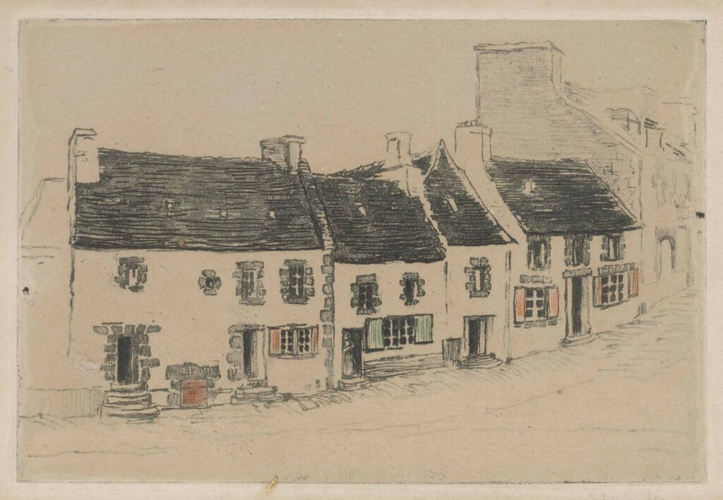 Route traversant village – Théophile Steinlen Tablo