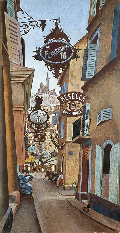 Rue de la Reynarde, Marseilles, France (1926) - Edward Wadsworth Tablo