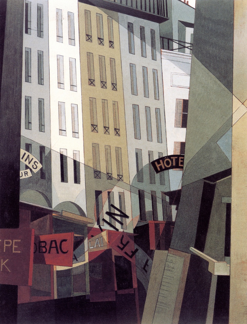 Rue du Singe Qui Pêche (1921) - Charles Demuth Tablo